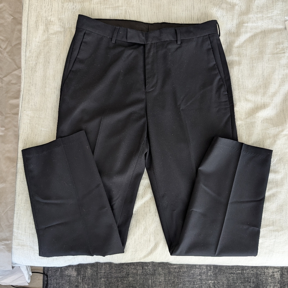 Kenneth Cole Reaction Navy Dress Pants Flat Front